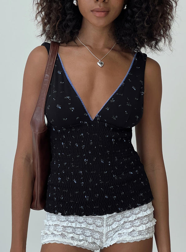 Comfrey Top Black