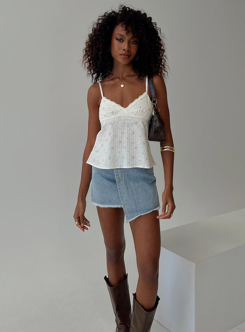 Lunya Top White Floral