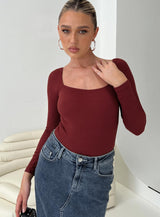 Charlotte Bodysuit Burgundy