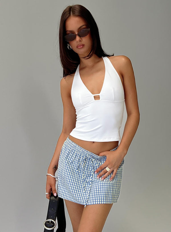 Impress Me Halter Top White