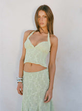 Aspyn Halter Top Sage