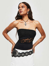 Leary Strapless Top Black