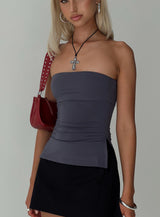 Strutter Strapless Top Slate