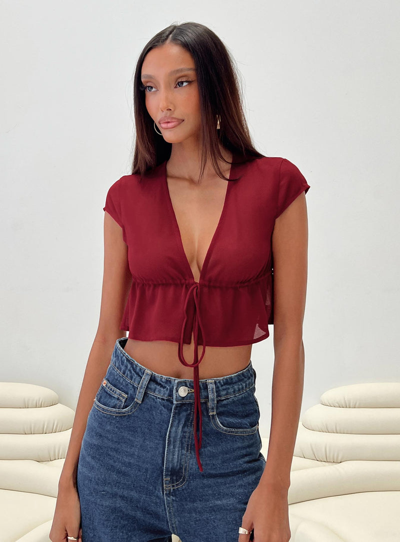 Fazio Top Maroon