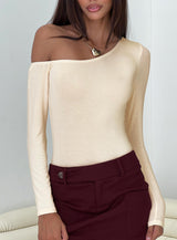 Fruelle Off The Shoulder Bodysuit Cream