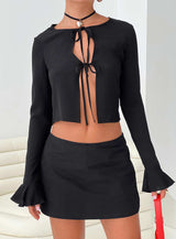 Bowden Long Sleeve Top Black