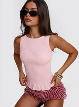 Chauntelle Ruched Top Pink