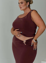 Rios One Shoulder Top Mauve Curve