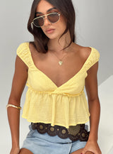 Contardo Short Sleeve Top Yellow