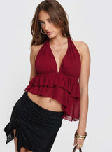 Philomela Top Burgundy