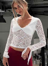 Honeymoon Lace Top White