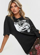 Electric Vintage Oversized Tee Black