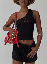 Jase One Shoulder Top Black