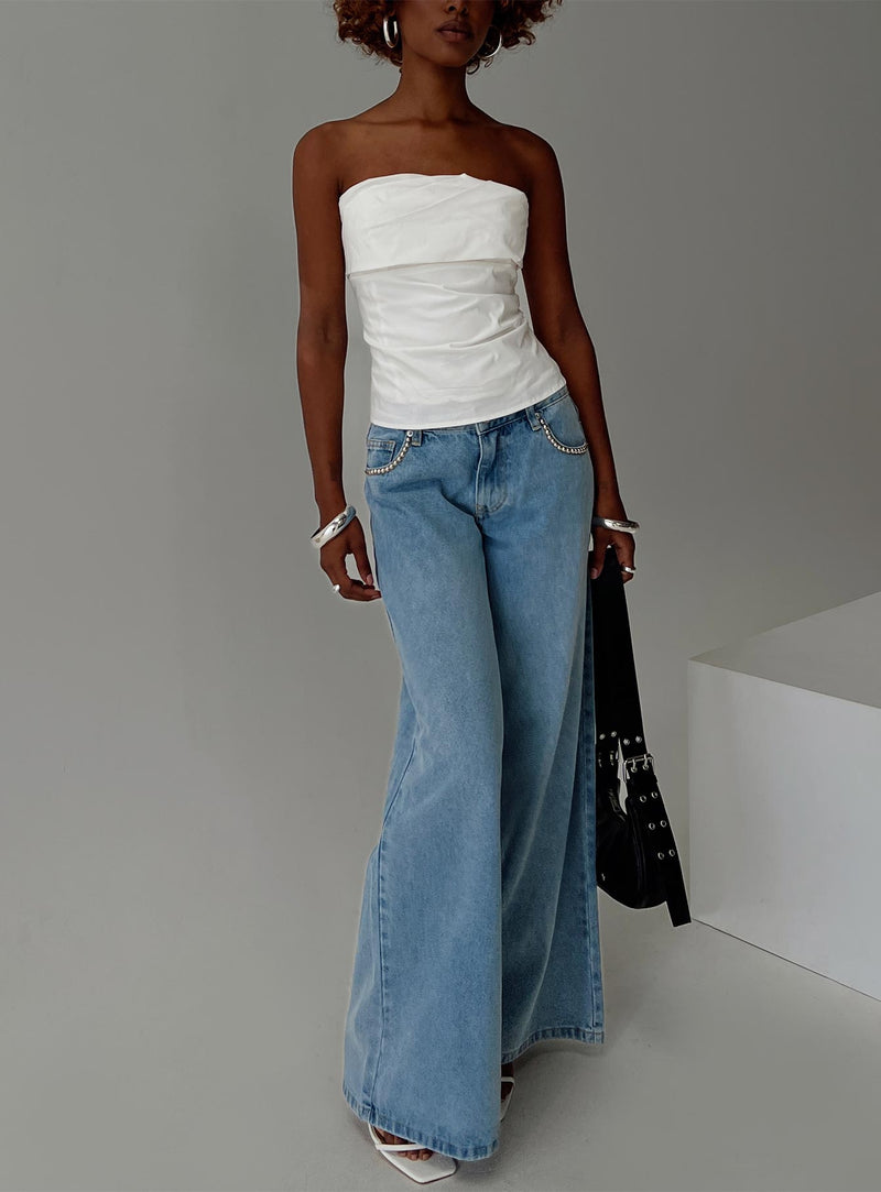 Xandria Strapless Top White