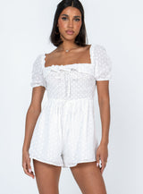 Leni Romper White