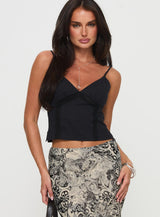 Rusha Cami Top Black
