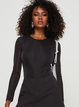 Knighton Long Sleeve Bodysuit Black