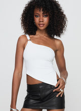 Matthew One Shoulder Top White