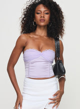Suga Strapless Top Lilac