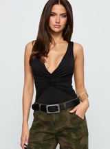 Midnight In Paris Backless Bodysuit Black
