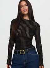 Padra Long Sleeve Top Black