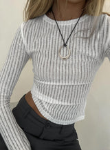 Lansen Long Sleeve Top White