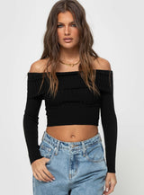 Tagula Off The Shoulder Top Black