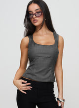 Desni Top Grey