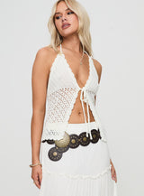 Tahlia-marie Crochet Top White