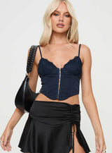 Palisade Corset Top Navy