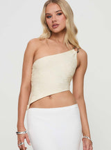 Toomba One Shoulder Top Ivory