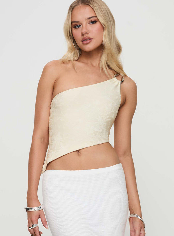 Toomba One Shoulder Top Ivory