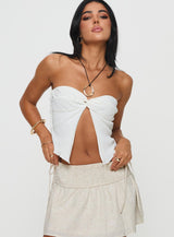 Lose It Strapless Top White