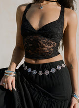 Wandella Lace Tank Black