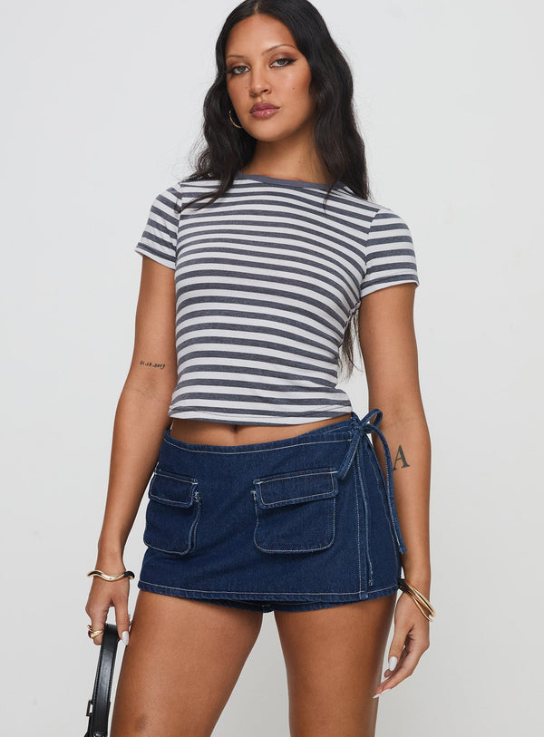 Floyra Top Blue / White Stripe