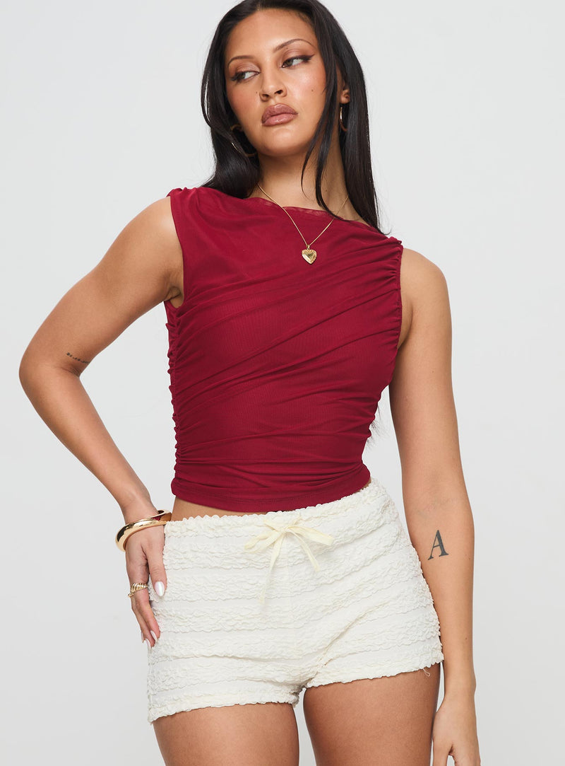 Hasso Top Burgundy