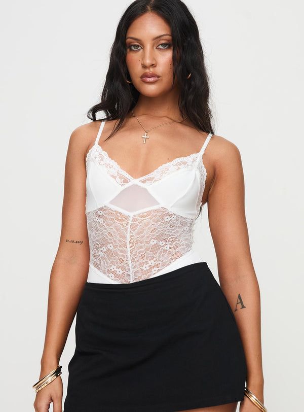 Verbena Bodysuit White