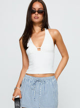 Impress Me Halter Top White