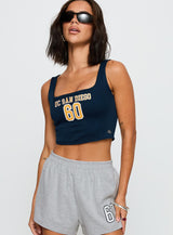 UC San Diego Jersey Corset Top Blue