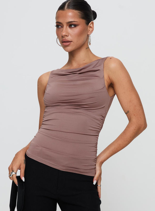 Kind To Another Ruched Top Mauve