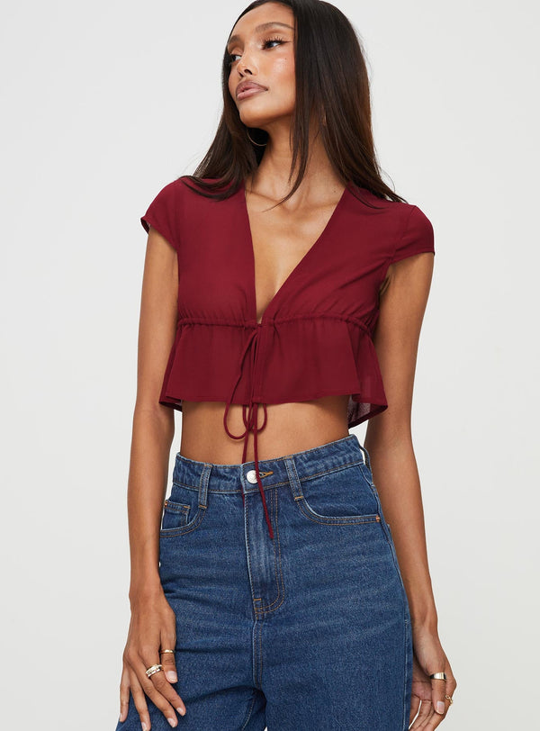Fazio Top Maroon