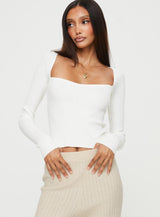 Mavins Long Sleeve Top White