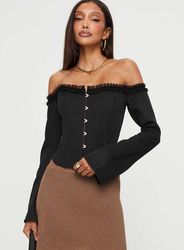 Avaah Off The Shoulder Top Black