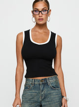Start Me Up Top Black / White