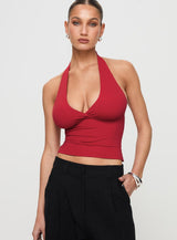 Whimsy Halter Top Red