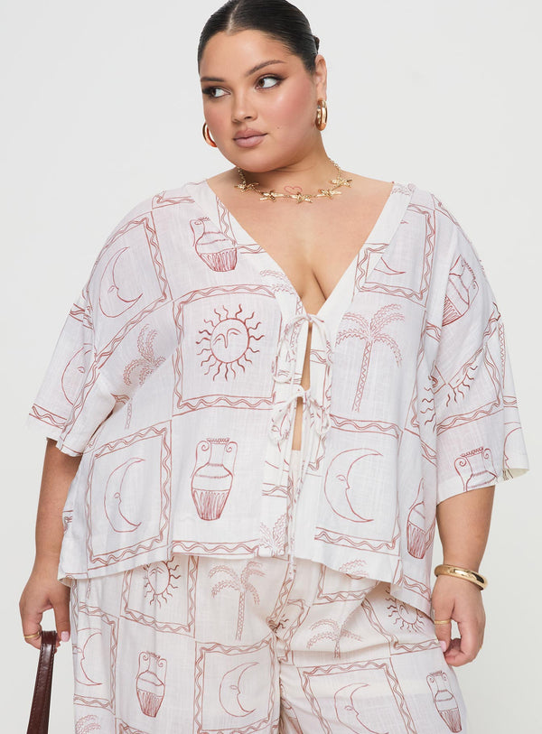 Sun Dream Shirt Cream / Multi Curve