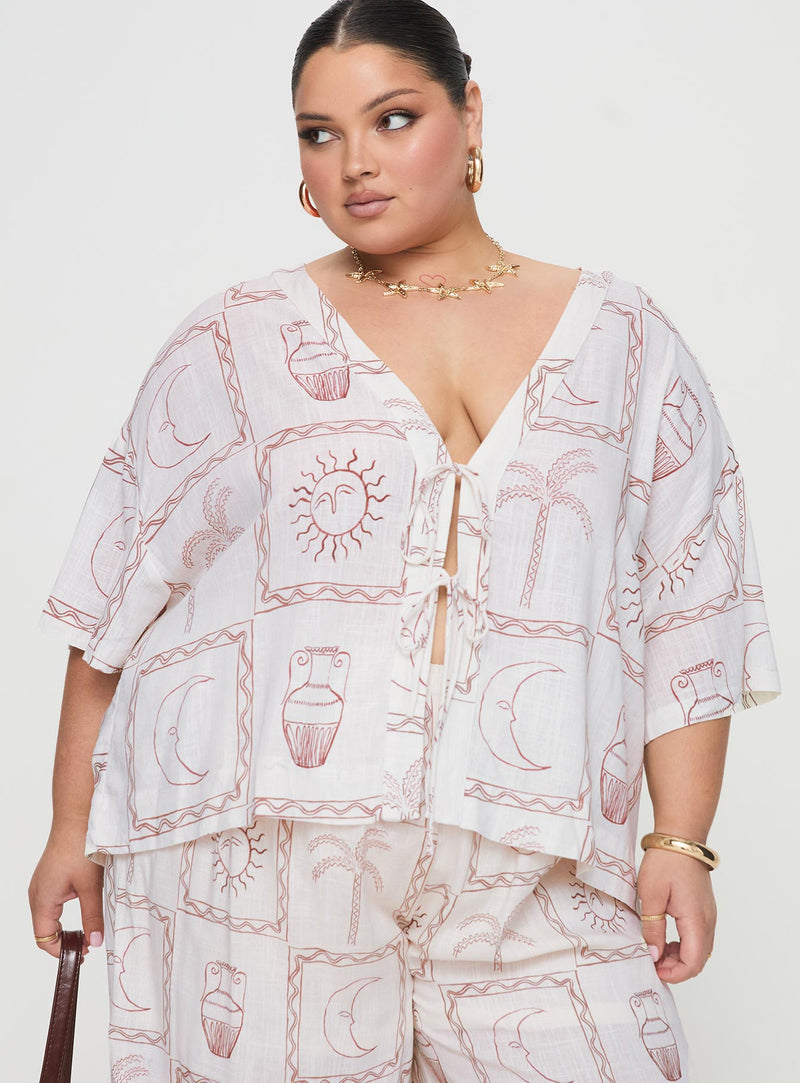 Sun Dream Shirt Cream / Multi Curve