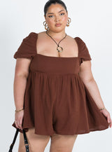 Lorna Romper Brown Curve