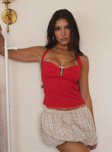 Isabetta Halter Top Red