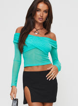 Lauter Off The Shoulder Top Blue